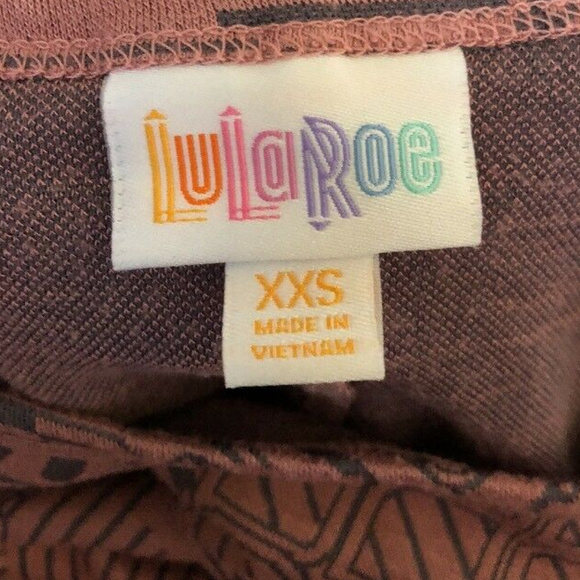 LuLaRoe Carly Dress Lines Pattern In Pink - Picture 5 of 5